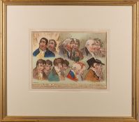 GILLRAY, James. A Corner, near the Bank, engraving, H.Humphrey 1797 or later, later colouring, 36.