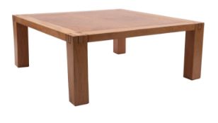 A bird's eye maple and elm coffee table,