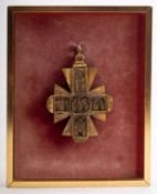 A gilt metal pendant cross, 20th century