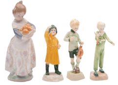 Three Royal Worcester porcelain figures,