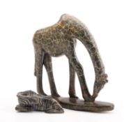 Two east African carved soapstone models