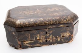 A Cantonese lacquered export ware sewing