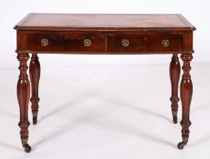 An Edwardian mahogany writing table, ear