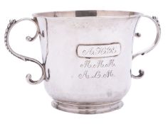 An 18th century Channel Islands silver christening cup, makers mark struck three times HM,