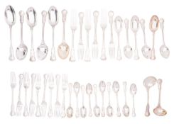 An Edward VII silver canteen of Princess No.