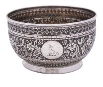 A Victorian silver bowl by Holland, Son & Slater (John Aldwinckle & James Slater), London 1880,