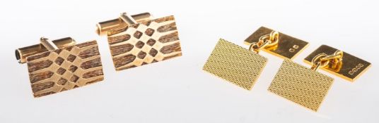 Two pairs of cufflinks,