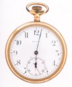 Zenith a gold-plated pocket watch the screw-back case stamped Empress, A.W.C & Co.