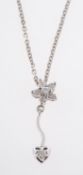 A diamond pendant and chain,