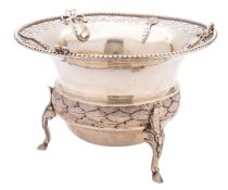 A late 18th century Dutch silver gilt brazier, Amsterdam pre-1810,