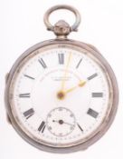 J.G. Graves a silver pocket watch the dial signed J.G.