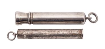 A silver cigar piercer by Sampson Mordan & Co.