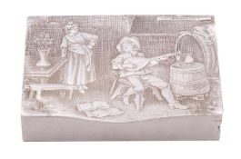 A French silver vesta case, Paris .