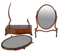 A George III mahogany and chequer banded