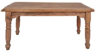 A pine kitchen table, early 20th century