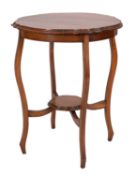An Edwardian oak occasional table, early