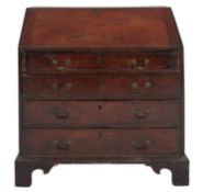 A George III mahogany bureau, late 18th