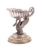 A silver plated standing salt, not marke