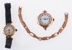 A vintage 9ct lady's Rolex watch and one
