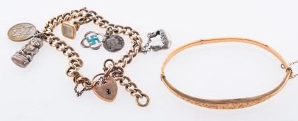 Two items of jewellery, to include a 9ct