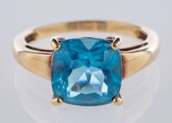 A 9ct yellow gold ring, set with a mixed
