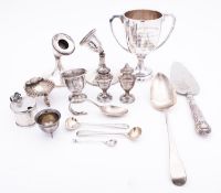 A group of silver and plated items comprising of;