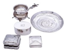 A group of European silver and silver pl