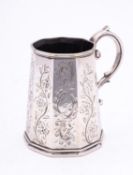 A 19th century silver plated christening