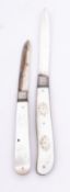A George VI and mother of pearl folding