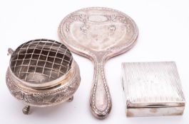An early 20th century silver cigarette c