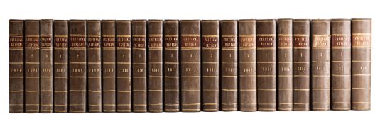 LEATHER BINDINGS. The Critical Review, 1