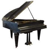 Gors & Kallmann, Berlin, An ebonised cased overstrung iron frame baby grand piano , no.