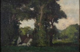 Two landscapes, one by Frank Lewis Emanuel (British,