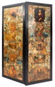A Victorian two-fold scrapwork screen,