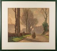 Six various landscapes, one by Ernest Edward Briscoe (British, 1882-c.