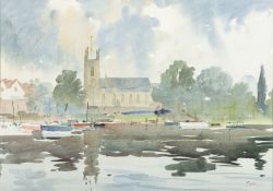 Two landscapes, one by *Aubrey Sykes (British,