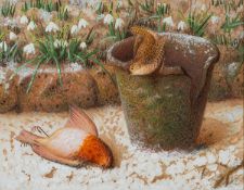 Four watercolours, one by J.