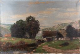 Eight various landscapes, one by F.