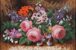 Two still life paintings, one by A.