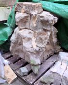 Stones forming the base of a pinnacle, w
