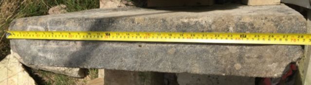 A large window sill in Doulting stone, 72cm long. Note : FRAGMENTS FROM J.L.