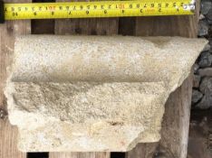 Rib moulding in Early English style, the central roll damaged, 30cm long. Note : FRAGMENTS FROM J.L.