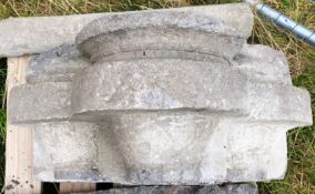 Capital cluster in Early English style Doulting stone.