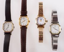 Four quartz dress watches, to include Lo