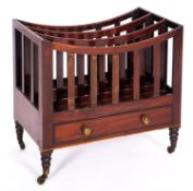 A mahogany Canterbury in Regency style,