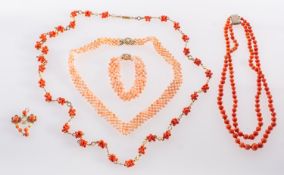 A mixed group of coral jewellery, to inc