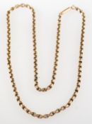 An antique chain, a belcher link chain,