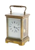 A French brass late-Victorian carriage c