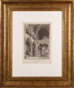 After Frederick Mackenzie (British, 1787-1854) - Salisbury Cathedral - Four etchings - Each 24 x 16.