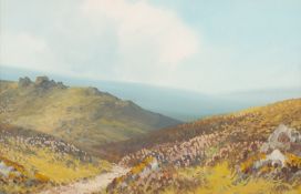 Reginald Daniel Sherrin (British, 1891-1971) - Views of Dartmoor - Three gouaches - Each 23.